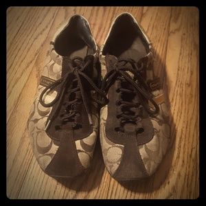 Brown Coach sneakers